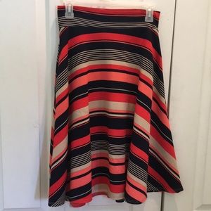Agnes & Dora Striped Knee Length Skirt Sz XS